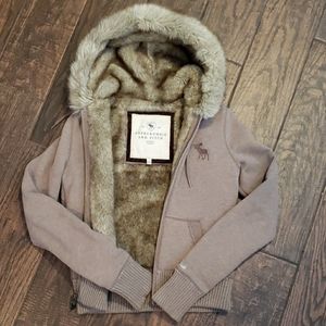 Abercrombie and Fitch faux fur lined jacket